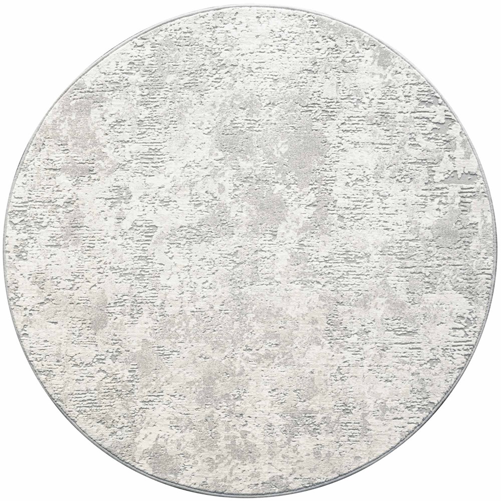 Canyon Abstract Modern Circle Rugs 52023 6484 in Light Grey